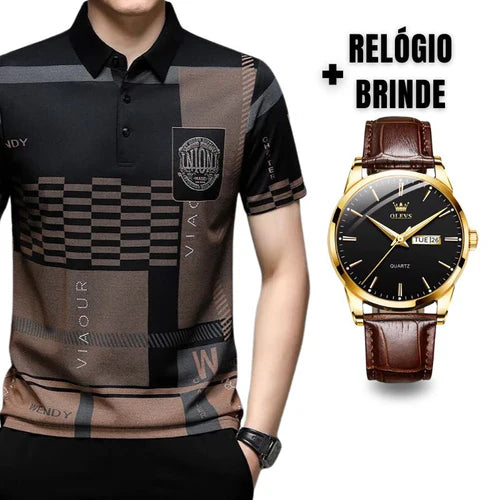 Pague 1 Leve 2 | Camisa Polo Chelsea Lançamento + Relogio de Brinde