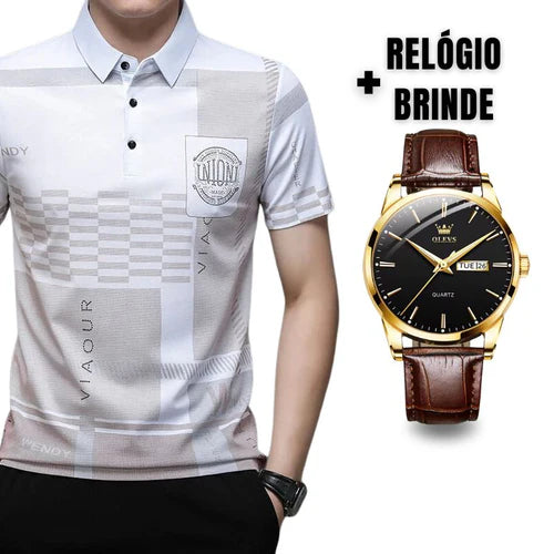 Pague 1 Leve 2 | Camisa Polo Chelsea Lançamento + Relogio de Brinde