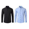 Compre 1 Leve 2 | Camisa Social Ultra Elastech Anti amassados + Relogio de Brinde