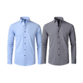 Compre 1 Leve 2 | Camisa Social Ultra Elastech Anti amassados + Relogio de Brinde