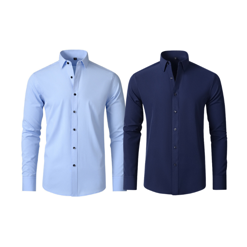 Compre 1 Leve 2 | Camisa Social Ultra Elastech Anti amassados + Relogio de Brinde