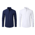 Compre 1 Leve 2 | Camisa Social Ultra Elastech Anti amassados + Relogio de Brinde