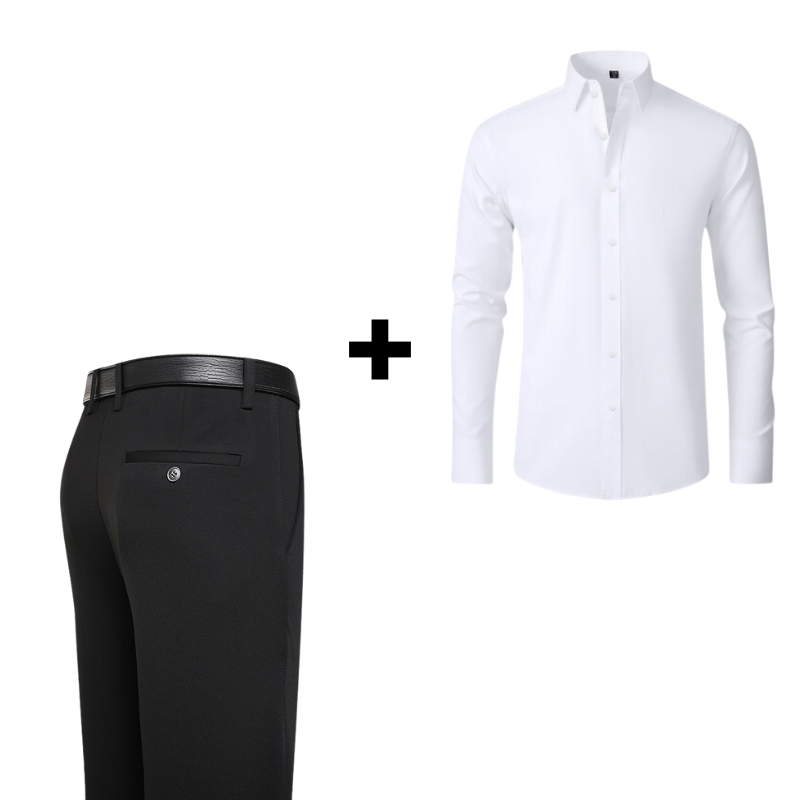 Kit Elastech Camisa Social Ultra Tech + Calça Social Gentleman (Oferta Imperdível)