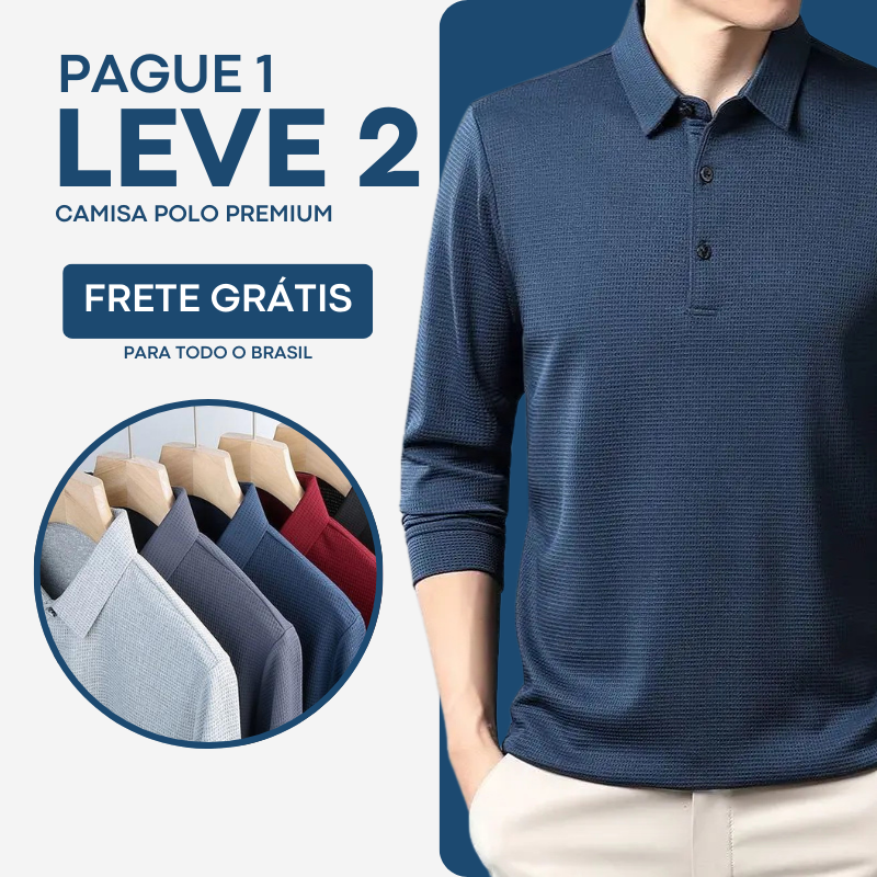 PAGUE 1 LEVE 2 | Camisa Polo Manga Longa Seda Gelo [50% DESCONTO] - Loja Arantes