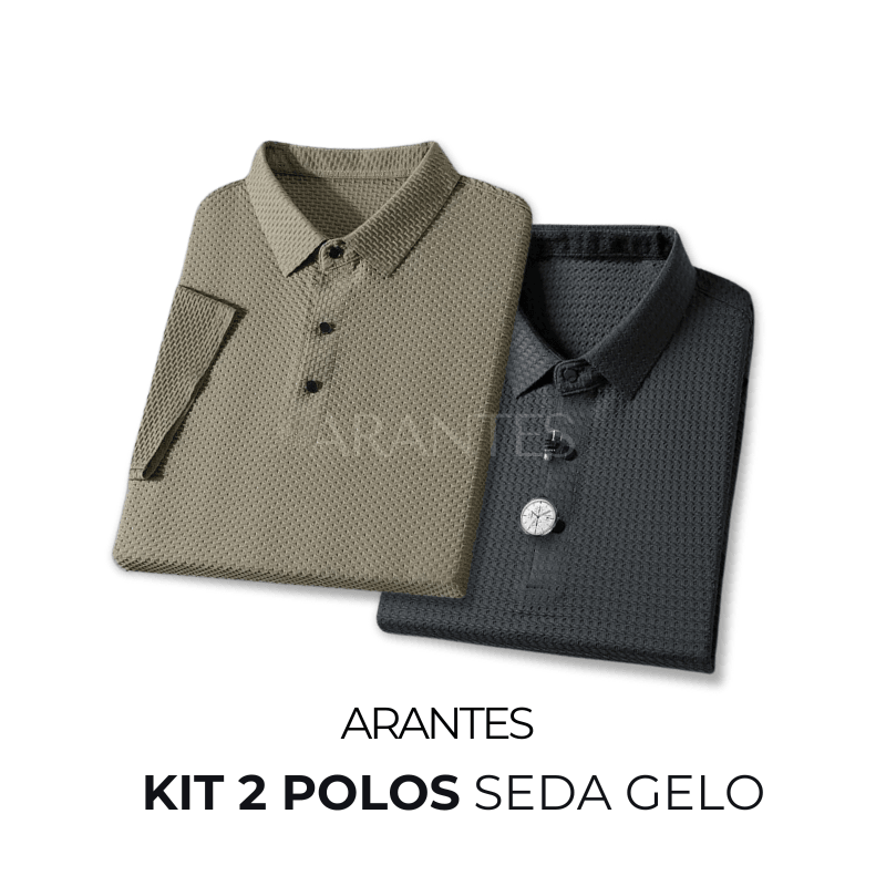 Camisa Polo Seda Gelo Elegante [ Não Amassa] + Relogio de Brinde - Loja Arantes