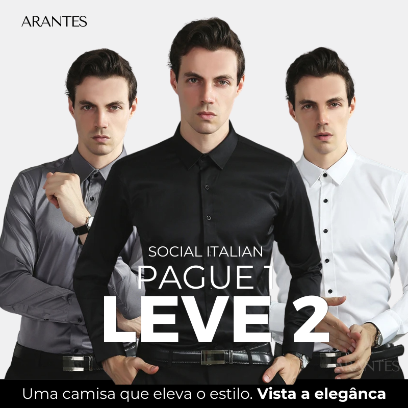 Pague 1 Leve 2 | Camisa Ultra Elegance Social - Original Anti amassados