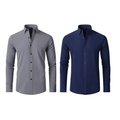 Compre 1 Leve 2 | Camisa Social Ultra Elastech Anti amassados + Relogio de Brinde