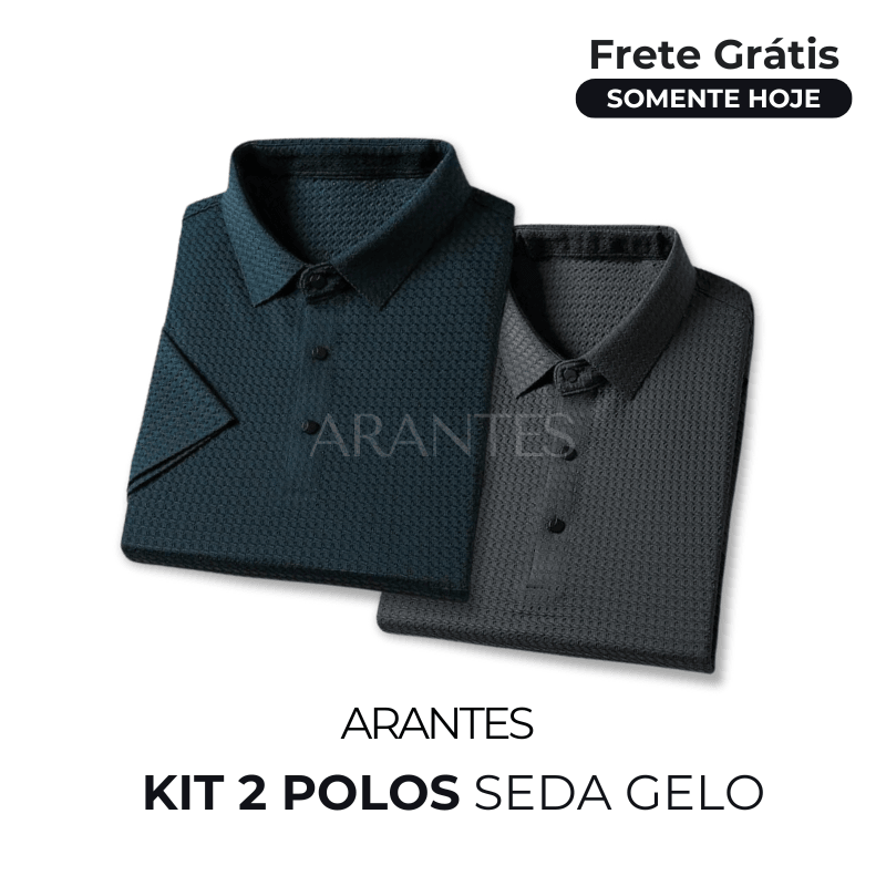 Camisa Polo Seda Gelo Elegante [ Não Amassa] + Relogio de Brinde - Loja Arantes