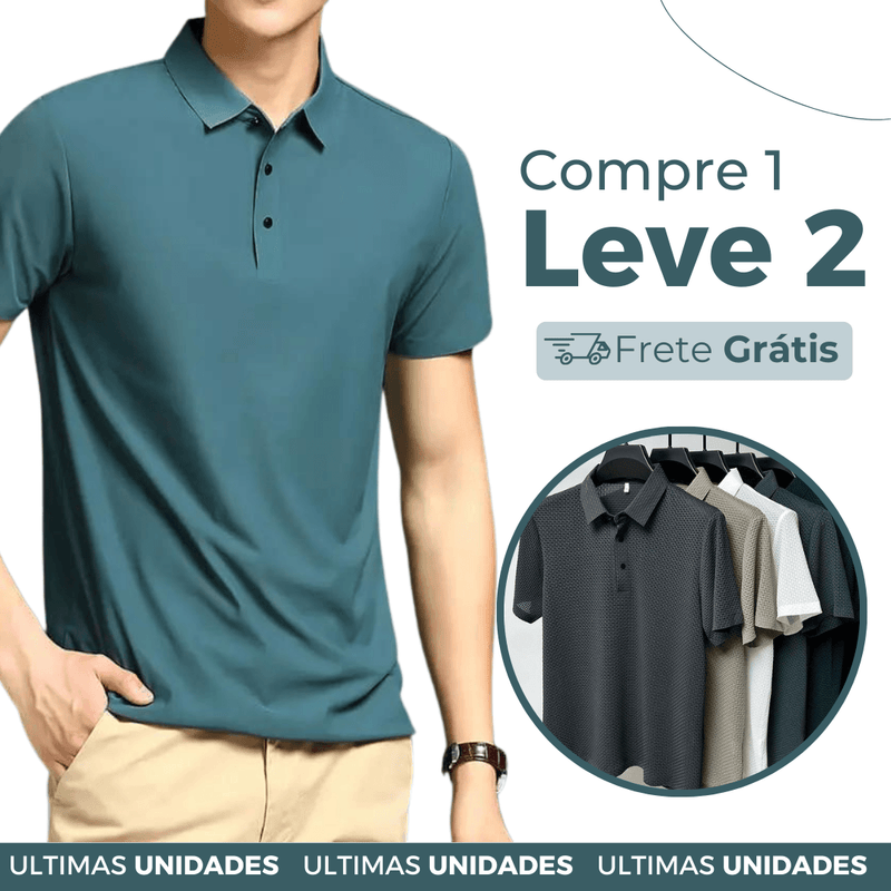 Camisa Polo Seda Gelo Elegante [ Não Amassa] + Relogio de Brinde - Loja Arantes