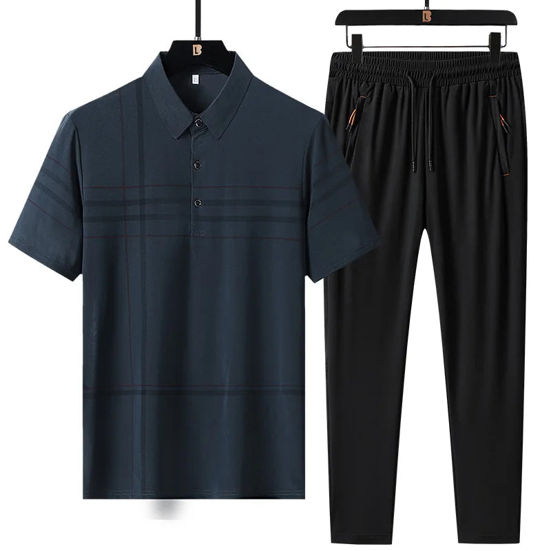 Conjunto Camisa Polo Seda Gelo  + Calça Flex