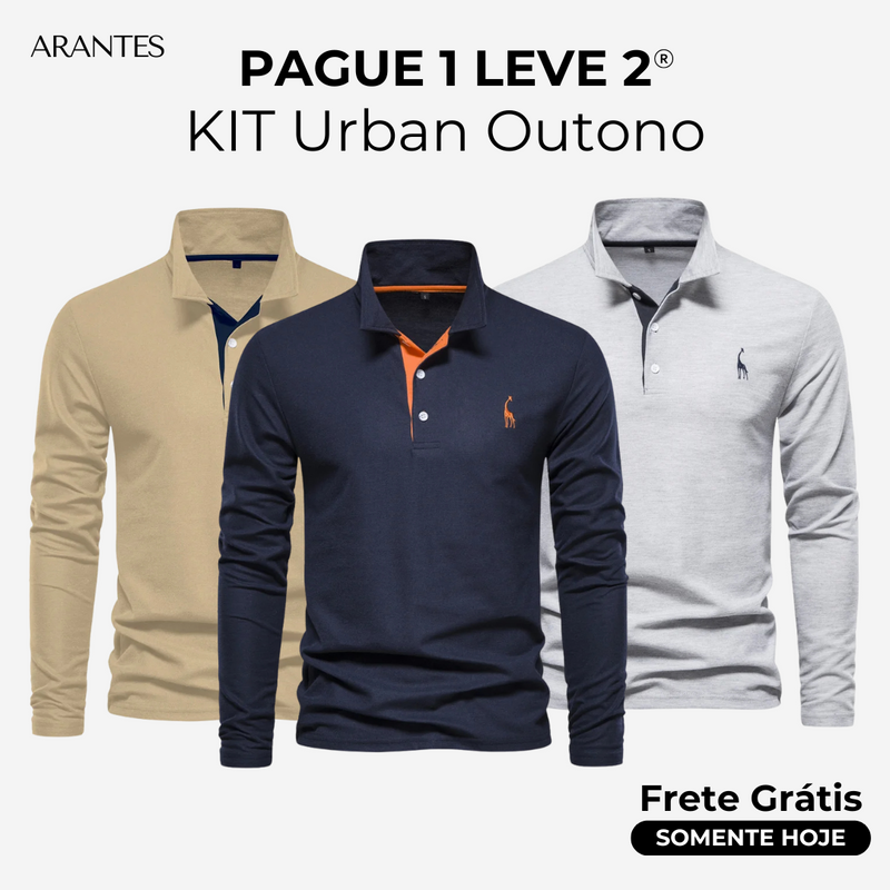 Pague 1 Leve 2 | Kit Outono Inverno Polo Arantes Manga Longa - Loja Arantes